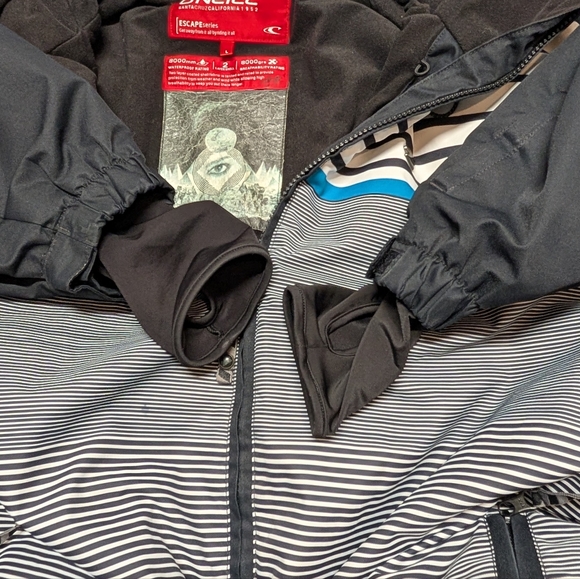 O'Neill Escape Society Snowboarding Jacket Striped Men's Jacket Large - Picture 9 of 11